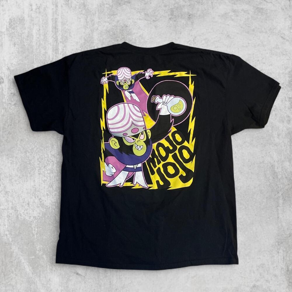 Powerpuff Girls Mojo Jojo Graphic Tee XL Cartoon Network Black Shirt